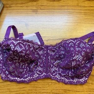 NWOT Purple Lace Bra 40D Calio Mio by Bare Nec
